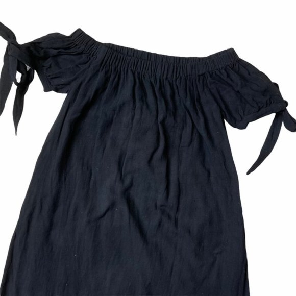 Lulu's Black Off the Shoulder Mini Dress S - Picture 2 of 8